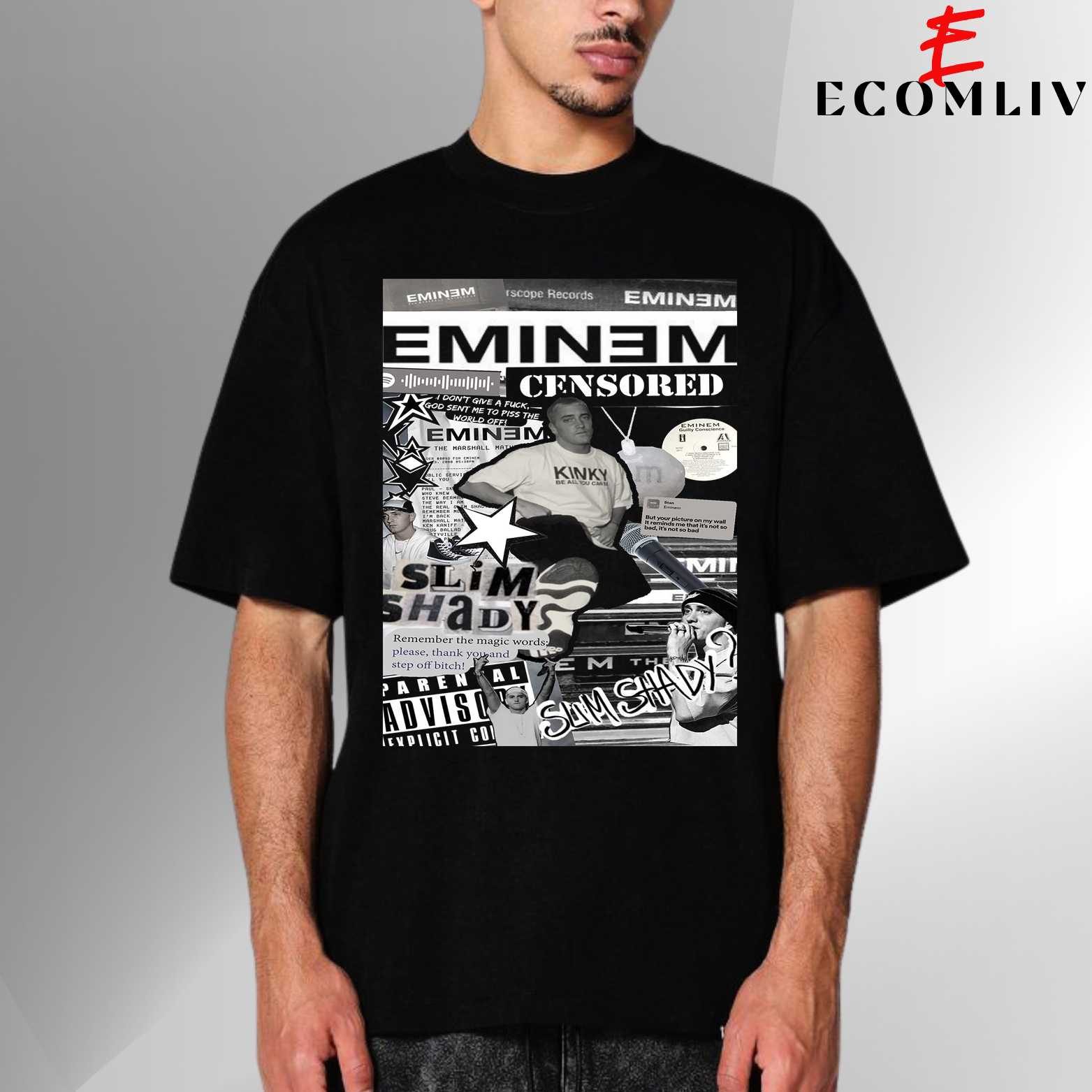 Eminem Graphic T Shirt, Streetwear Hip Hop Shirt